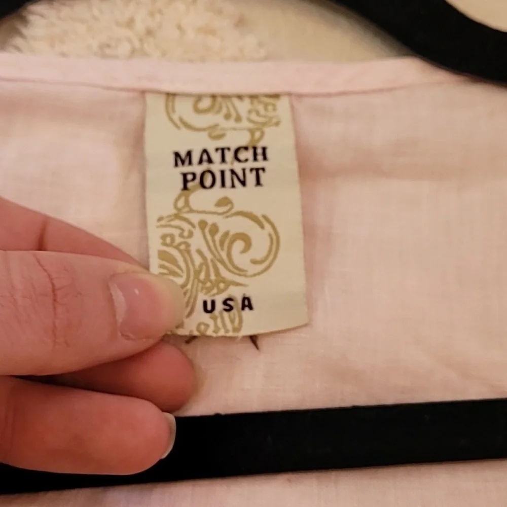 Vintage pink linen shirt - Picture 4 of 5